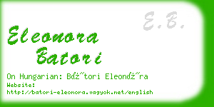 eleonora batori business card